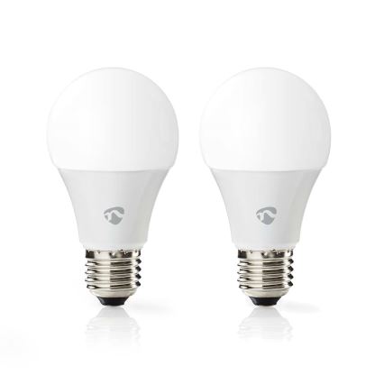 SET 2xLED RGBW himmennettävä polttimo E27/9W Wi-Fi 2700-6500K