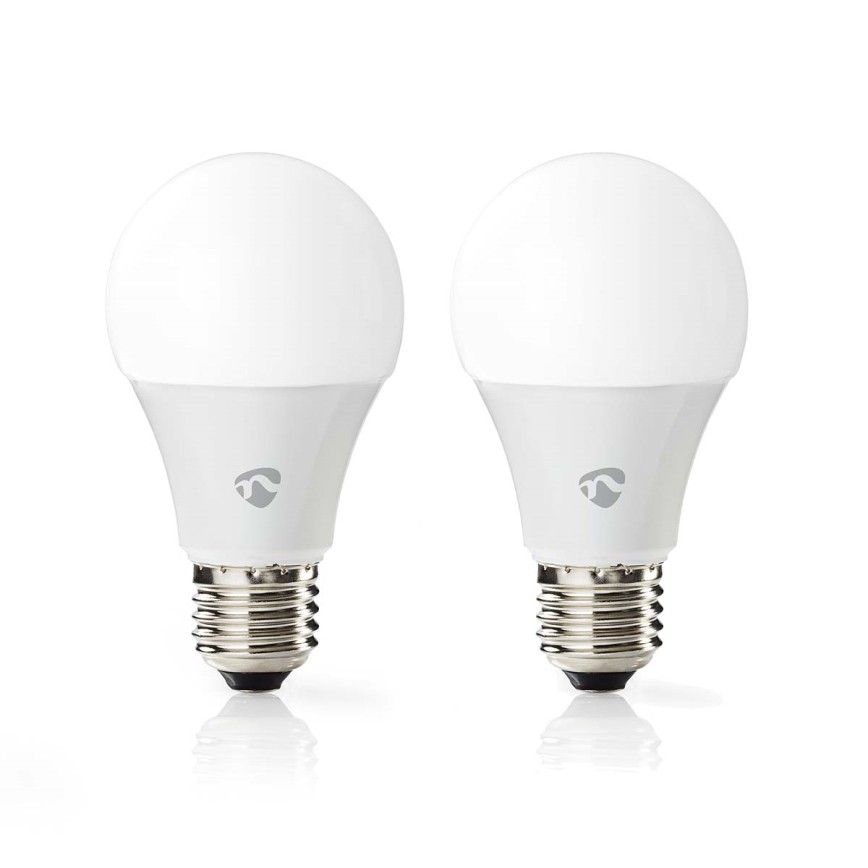 SET 2xLED RGBW himmennettävä polttimo E27/9W Wi-Fi 2700-6500K