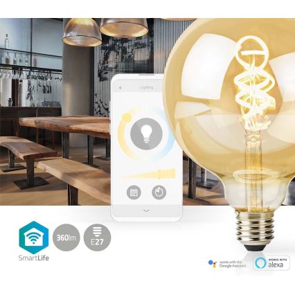 LED Himmennettävä polttimo E27/4,9W/230V Wi-Fi 1800-6500K