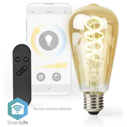 LED Himmennettävä polttimo ST64 E27/4,9W/230V Wi-Fi 1800-6500K
