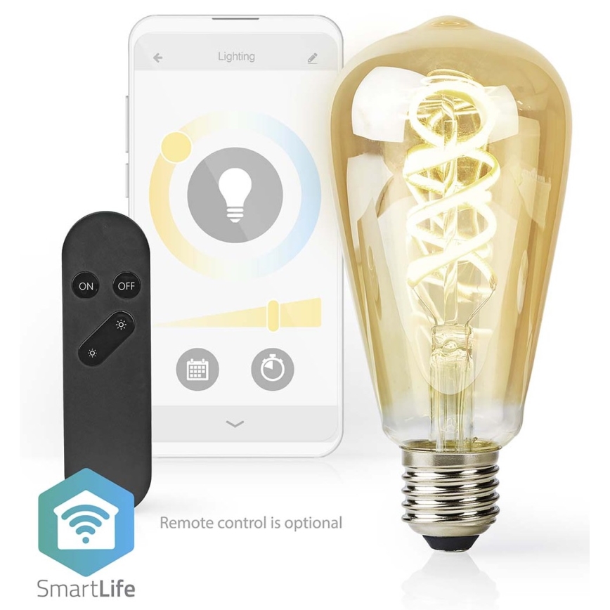 LED Himmennettävä polttimo ST64 E27/4,9W/230V Wi-Fi 1800-6500K