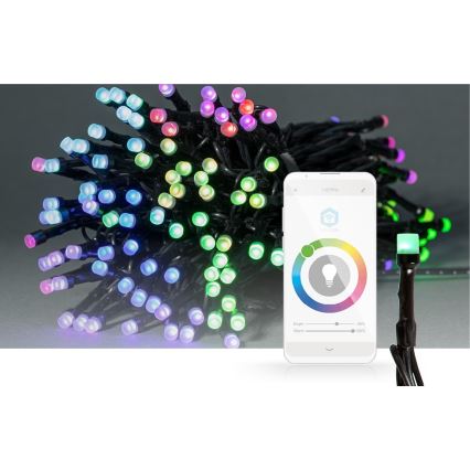 LED RGB Ulkoketju 84xLED/8 toimintoa 13m IP65 Wi-Fi Tuya