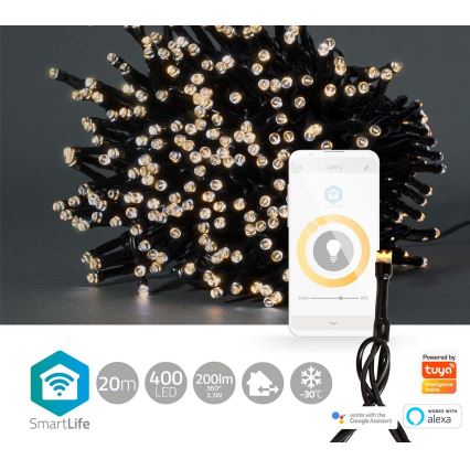 LED Valoketju 400xLED/8 toimintoa 25m IP65 Wi-Fi Tuya lämmin