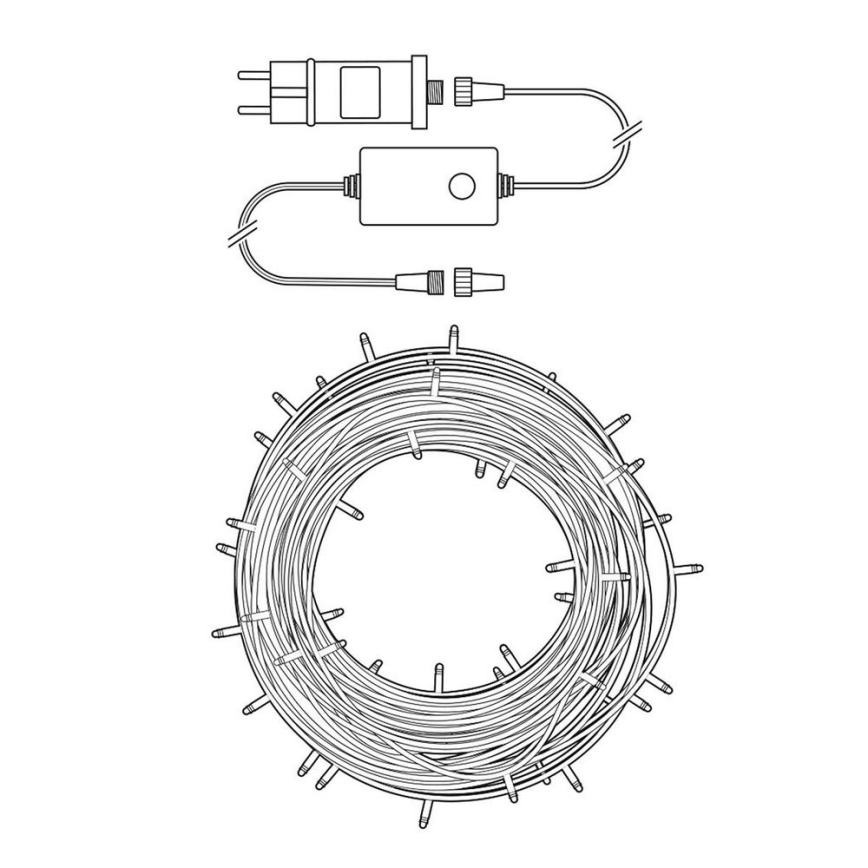 LED Jouluketju 200xLED/8 toimintoa 25m IP65 Wi-Fi Tuya