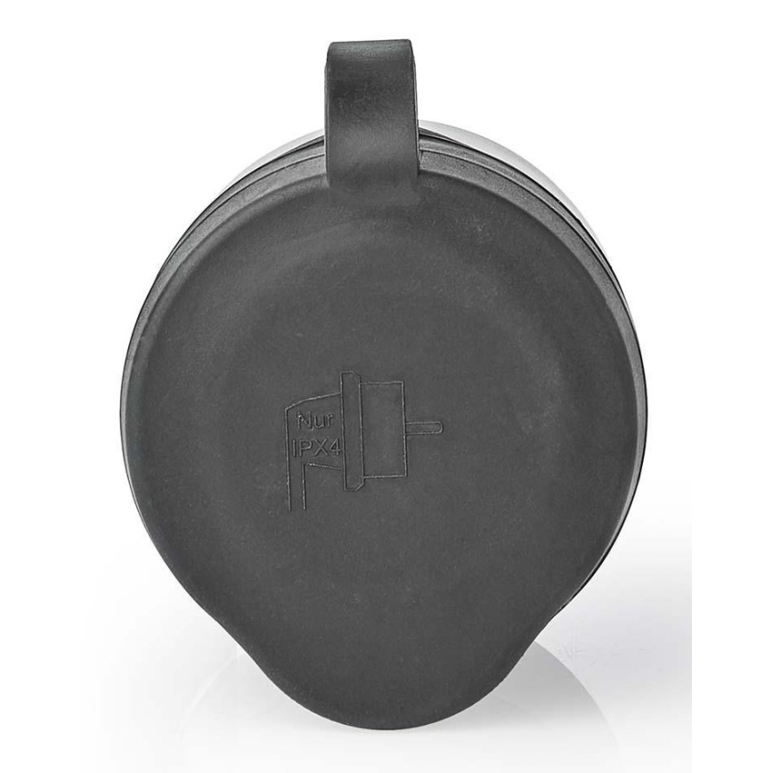 Nedis WIFIPO110FBK - Älykäs pistorasia 3680W / 230V / Schuko Type F / 16A Wi-Fi IP44 musta