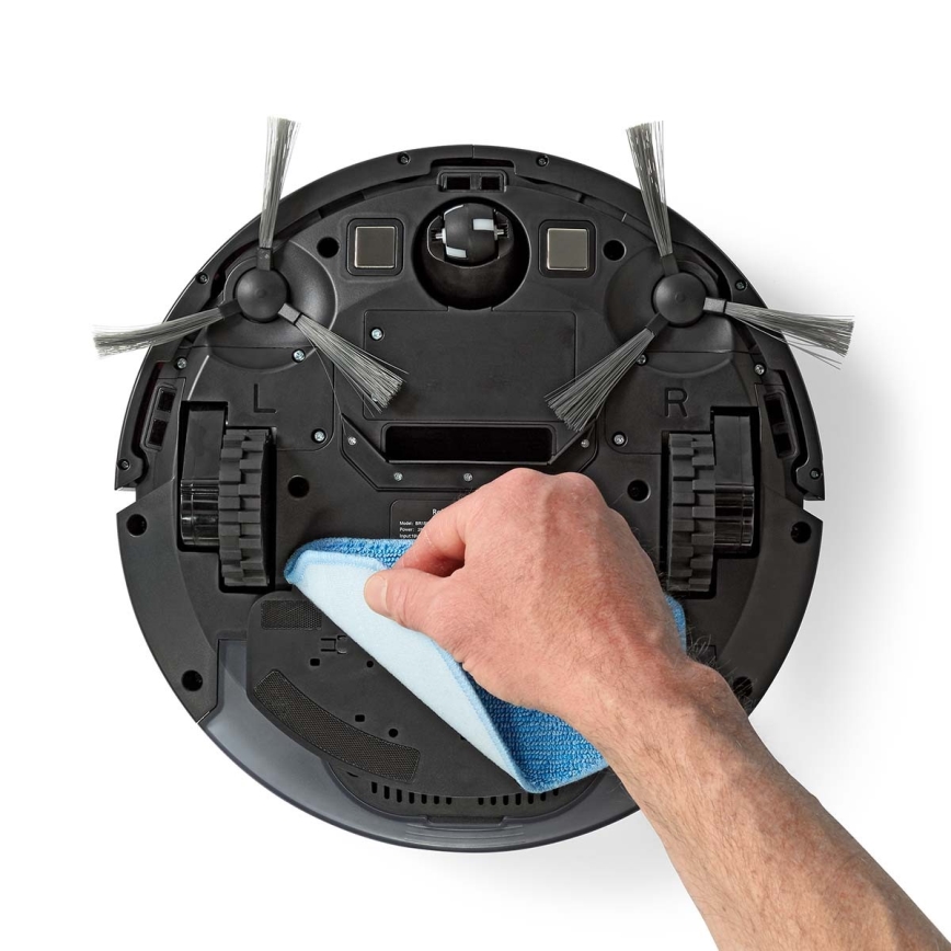 Älykäs robotti-imuri mopilla 28W/2500 mAh Wi-Fi musta + kaukosäädin