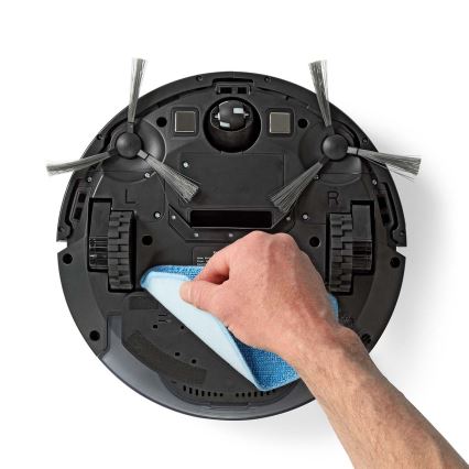 Älykäs robottipölynimuri mopilla 28W/2500 mAh Wi-Fi musta + kauko-ohjaus