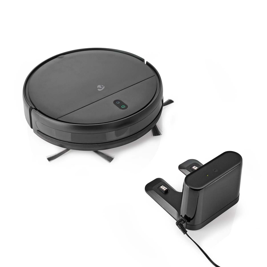 Älykäs robottipölynimuri mopilla 28W/2500 mAh Wi-Fi musta + kauko-ohjaus