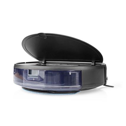 Älykäs robottipölynimuri Wi-Fi musta + kauko-ohjain