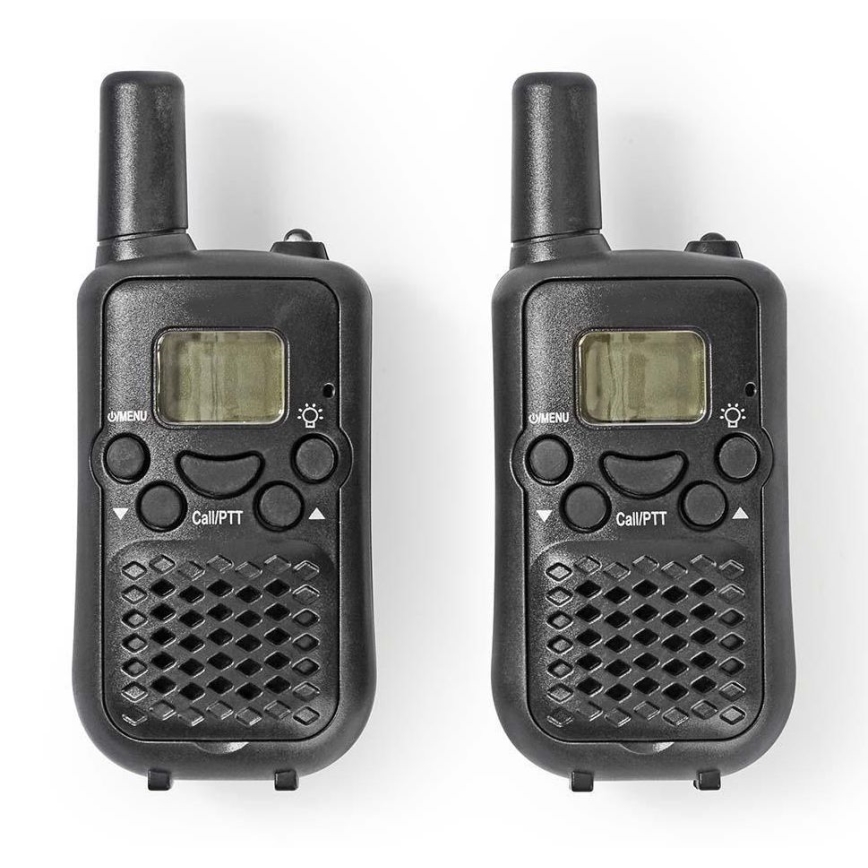SETTI 2x Radiopuhelin LED-valolla 3xAAA kantama 5 km