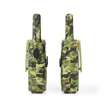 SETTI 2x radiopuhelin LED-valolla 3xAAA kantama 8 km camouflage
