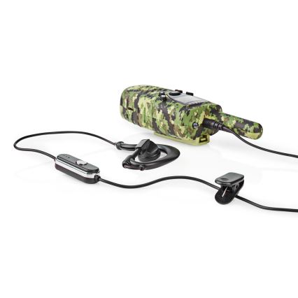 SETTI 2x radiopuhelin LED-valolla 3xAAA kantama 8 km camouflage