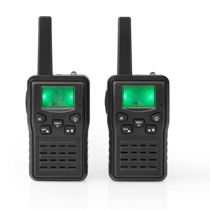 SETTI 2x Ladattava radiopuhelin LED-valolla 1300 mAh kantama 10 km