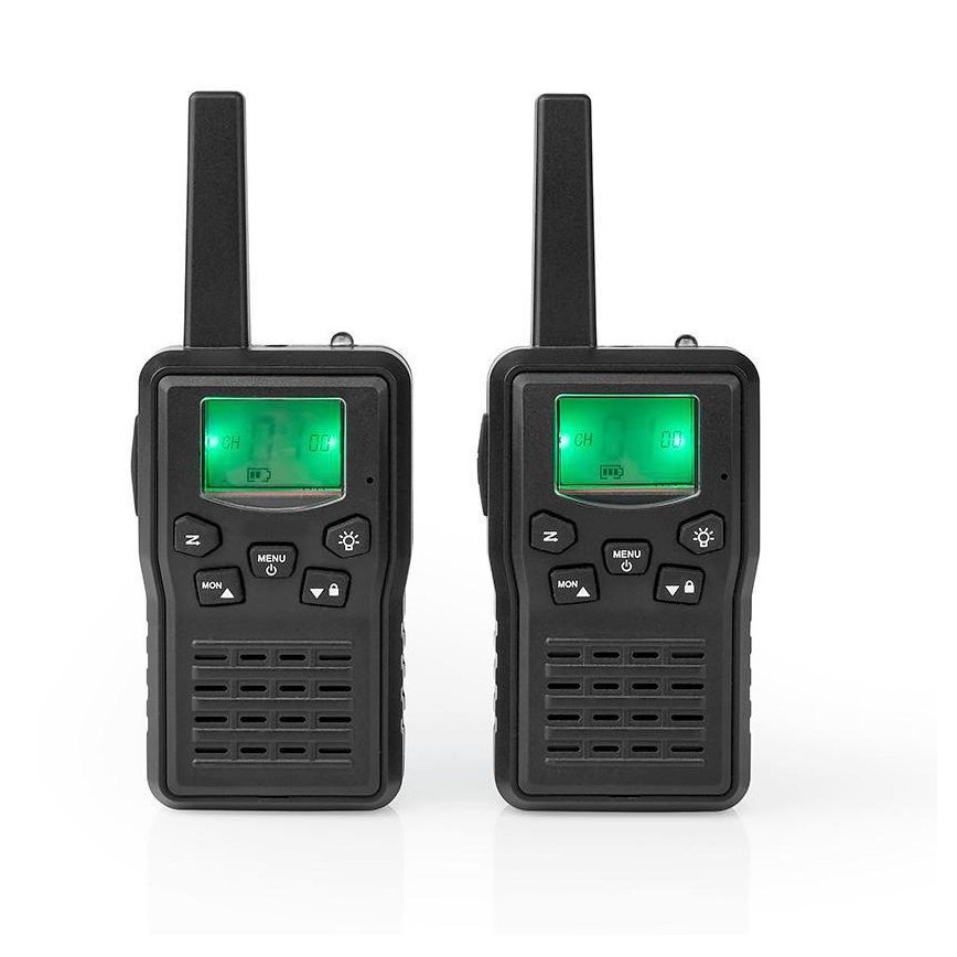 SETTI 2x Ladattava radiopuhelin LED-valolla 1300 mAh kantama 10 km