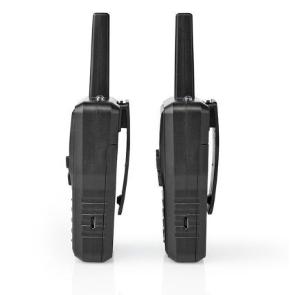 SETTI 2x Ladattava radiopuhelin LED-valolla 1300 mAh kantama 10 km