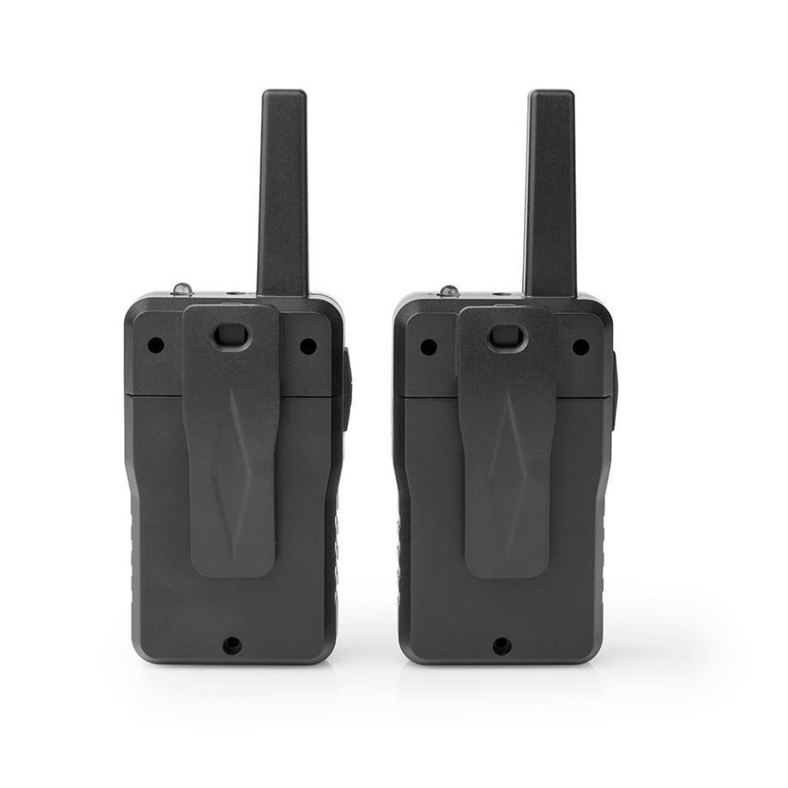 SETTI 2x Ladattava radiopuhelin LED-valolla 1300 mAh kantama 10 km