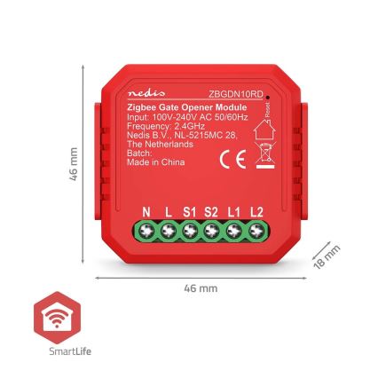 Älykäs autotallin ovenkatkaisin SmartLife Zigbee Tuya