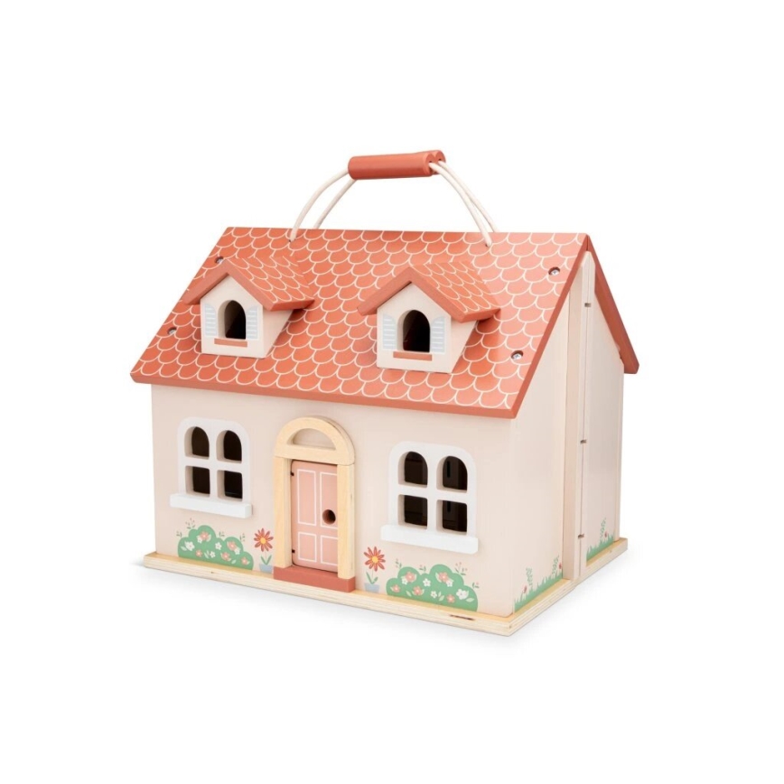 New Classic Toys - Puinen nukkekoti punainen
