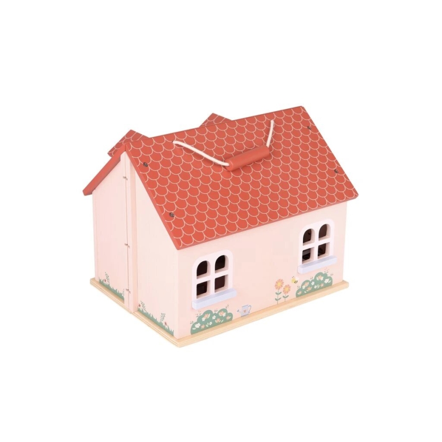 New Classic Toys - Puinen nukkekoti punainen