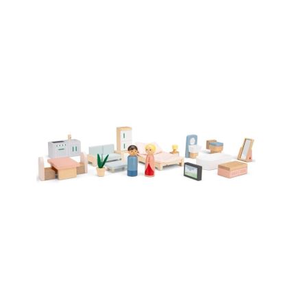 New Classic Toys - Puinen nukkekoti punainen