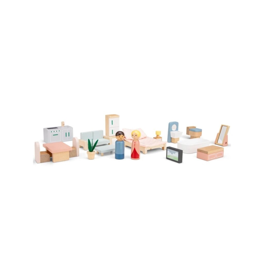 New Classic Toys - Puinen nukkekoti punainen
