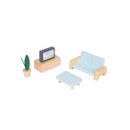 New Classic Toys - Puinen nukkekoti punainen