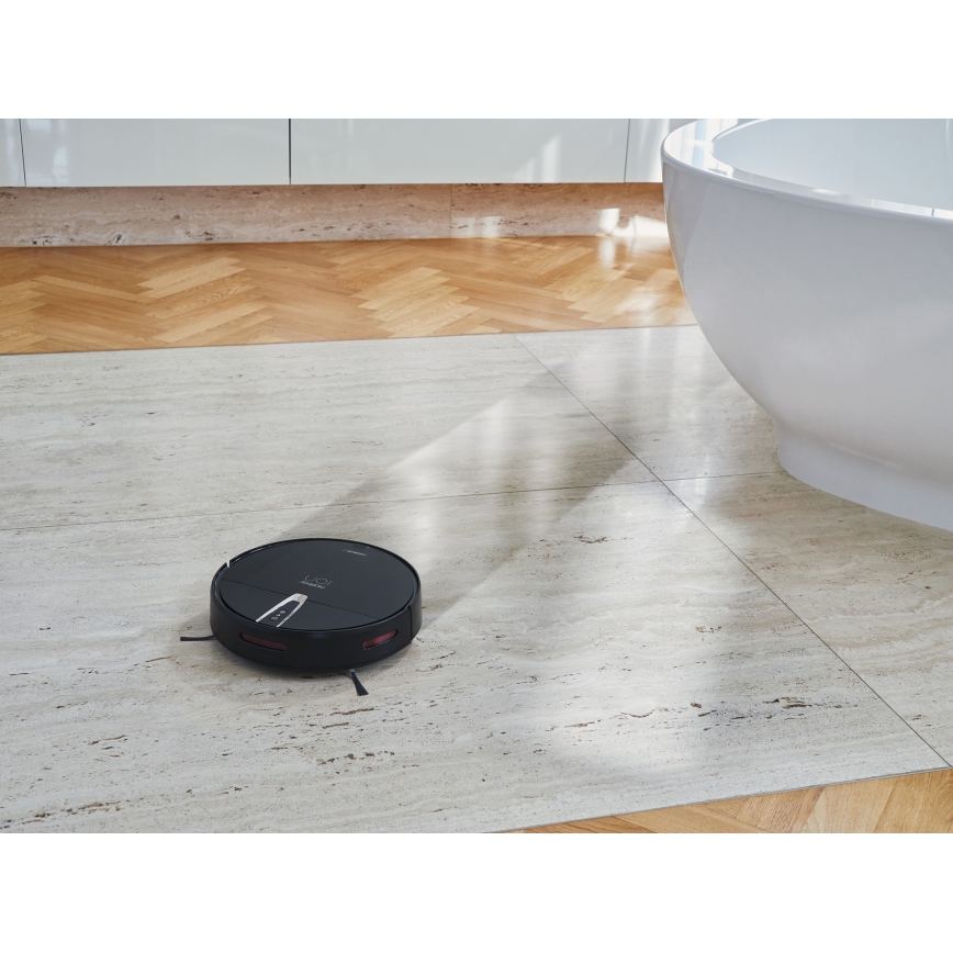Niceboy ION Charles i4 - Älykäs robottipölynimuri 2in1 4400 mAh Wi-Fi musta + kauko-ohjaus