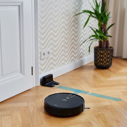 Niceboy ION Charles i4 - Älykäs robottipölynimuri 2in1 4400 mAh Wi-Fi musta + kauko-ohjaus
