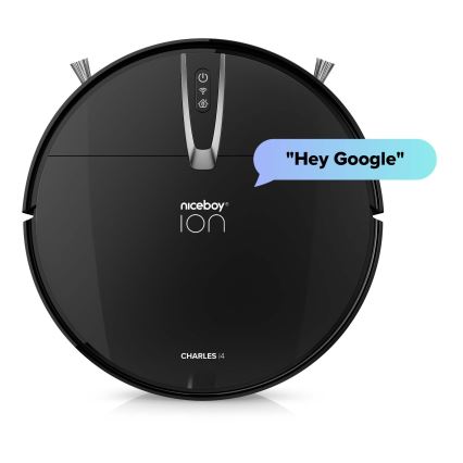 Niceboy ION Charles i4 - Älykäs robottipölynimuri 2in1 4400 mAh Wi-Fi musta + kauko-ohjaus