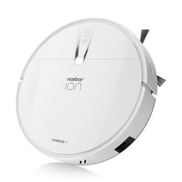 Niceboy ION Charles i4 - Älykäs robottipölynimuri 2in1 4400 mAh Wi-Fi valkoinen + kauko-ohjaus