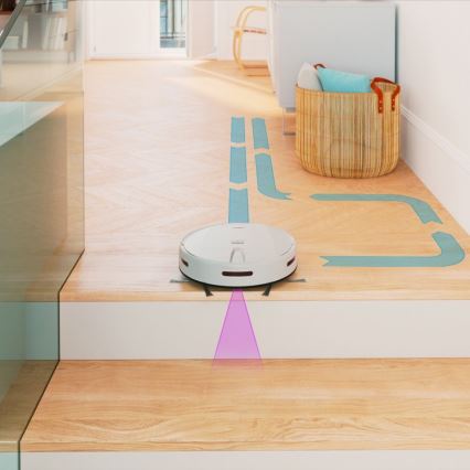 Niceboy ION Charles i4 - Älykäs robottipölynimuri 2in1 4400 mAh Wi-Fi valkoinen + kauko-ohjaus