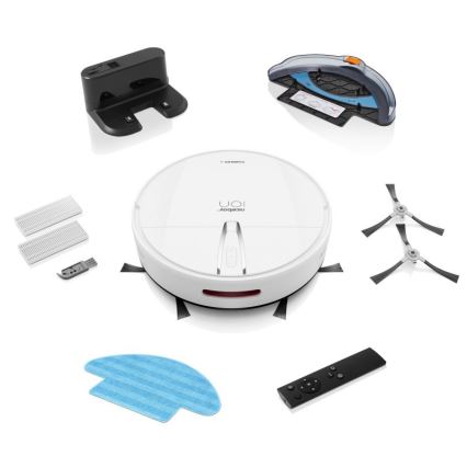 Niceboy ION Charles i4 - Älykäs robottipölynimuri 2in1 4400 mAh Wi-Fi valkoinen + kauko-ohjaus