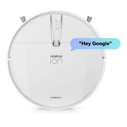 Niceboy ION Charles i4 - Älykäs robottipölynimuri 2in1 4400 mAh Wi-Fi valkoinen + kauko-ohjaus