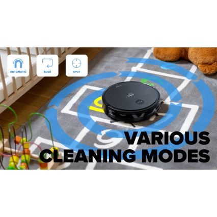Niceboy ION Charles i6 - Älykäs robottipölynimuri 2in1 2600 mAh Wi-Fi musta