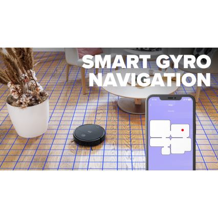 Niceboy ION Charles i6 - Älykäs robottipölynimuri 2in1 2600 mAh Wi-Fi musta