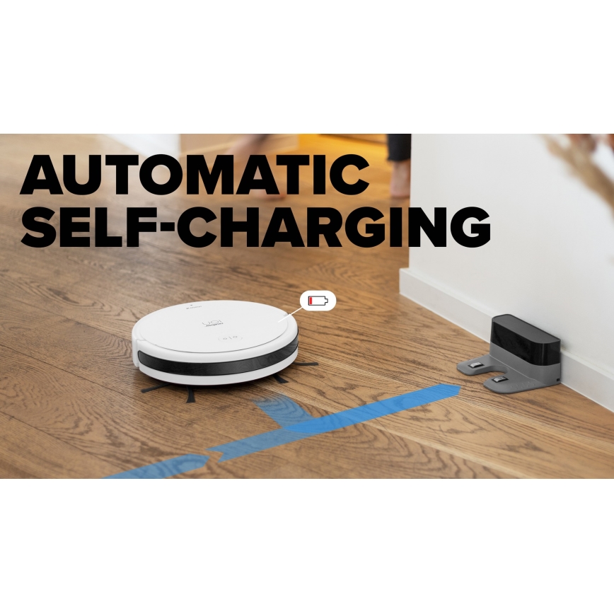 Niceboy ION Charles i6 - Älykäs robottipölynimuri 2in1 2600 mAh Wi-Fi valkoinen