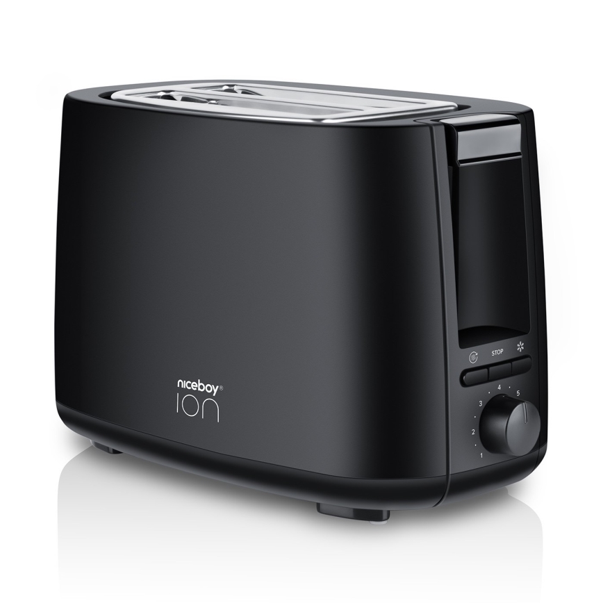 Niceboy ION Cruncher C1 - Leivänpaahdin kahdella aukolla ja paahdin 750W/230V musta