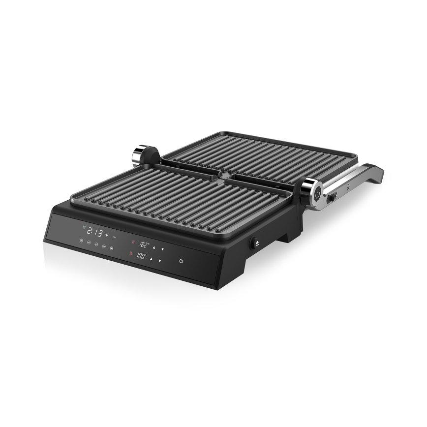 Niceboy ION Grillmaster - Kontaktigrilli 2000W/230V musta/mattakromi