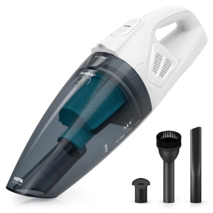 Niceboy ION Hurricane R1 - Ladattava käsi-imuri 50W/2200 mAh valkoinen/sininen