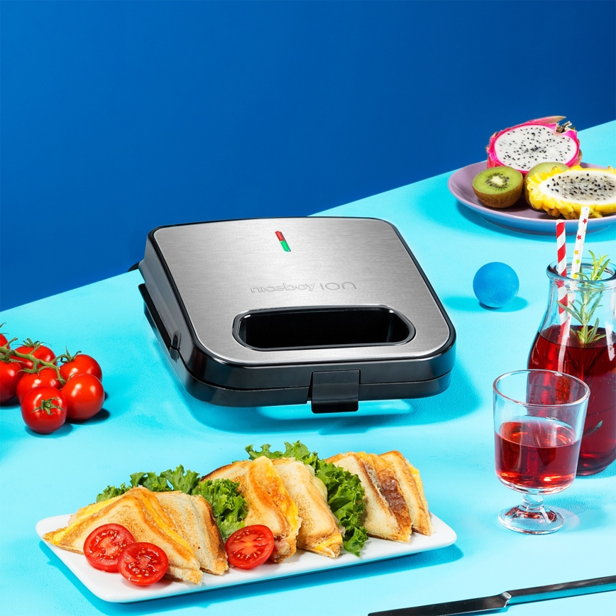 Niceboy ION Snacker S1 - Voileipägrilli 750W/230V mattakromi/musta