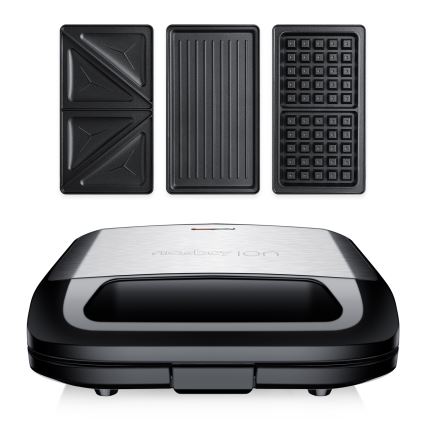 Niceboy ION Snacker S3 - Voileipägrilli 3in1 750W/230V ruostumaton/musta