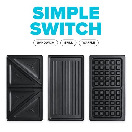 Niceboy ION Snacker S3 - Voileipägrilli 3in1 750W/230V ruostumaton/musta