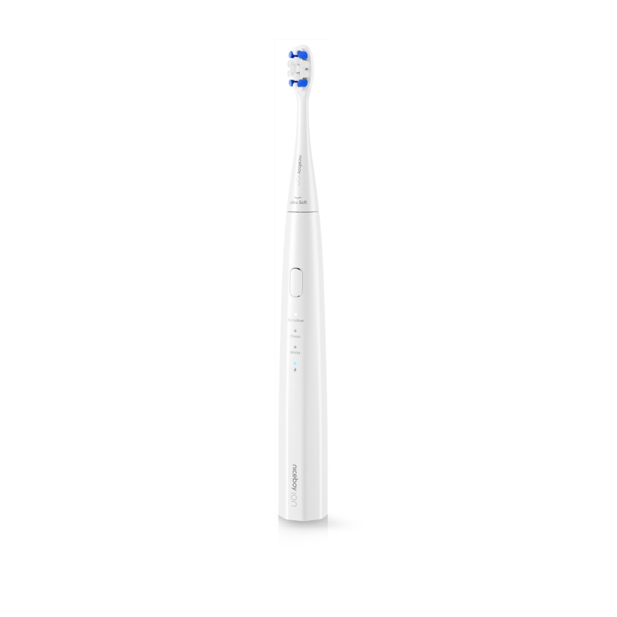 Niceboy ION Sonic Kids - Lasten sonic-hammasharja IPX7 valkoinen