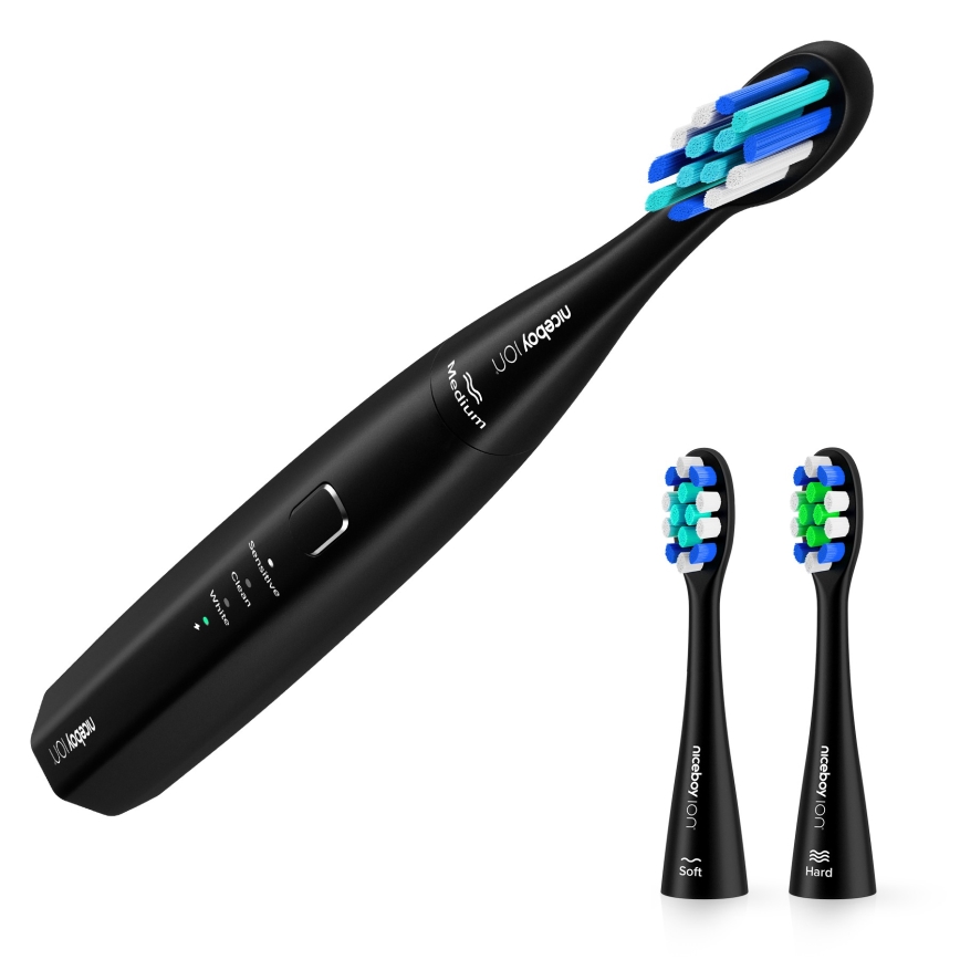Niceboy ION Sonic Lite - Sonic hammasharja IPX7 musta