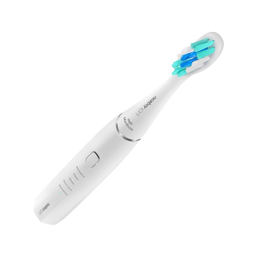 Niceboy ION Sonic - Sonic hammasharja 800 mAh IPX7 valkoinen