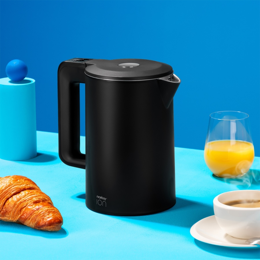 Niceboy ION ThermoKettle TK5 - Kattila lämmönsäätelyllä 1,7 l 2200W/230V musta