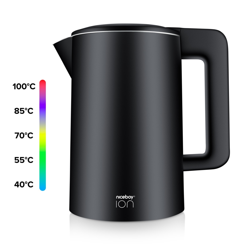 Niceboy ION ThermoKettle TK5 - Kattila lämmönsäätelyllä 1,7 l 2200W/230V musta
