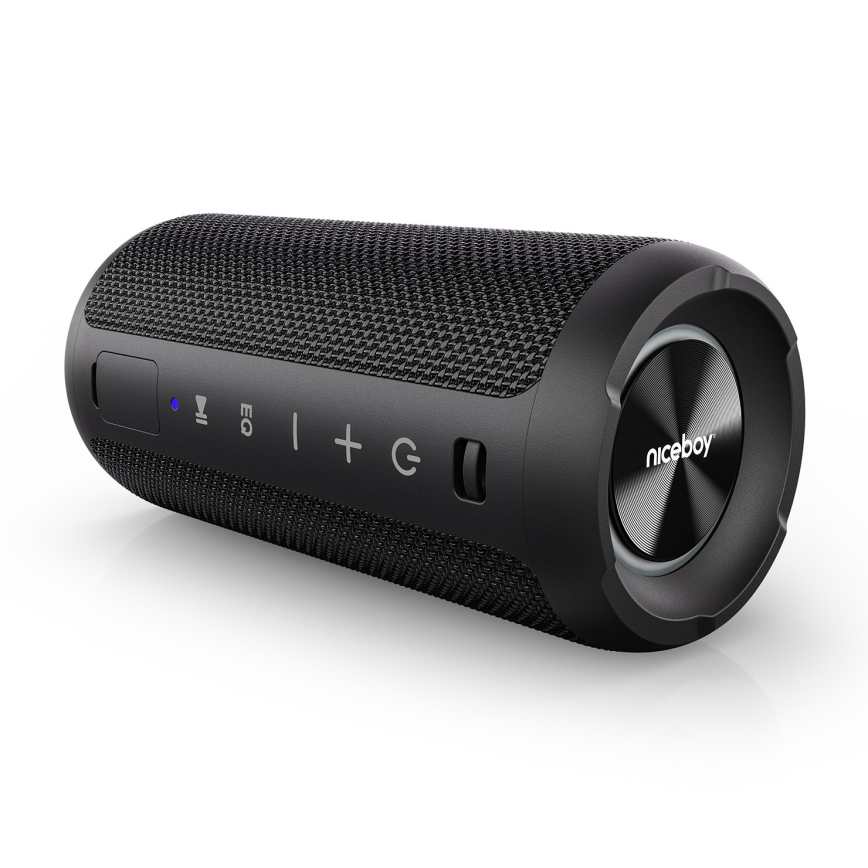 Niceboy Orion - LED Langaton kaiutin mikrofonilla 24W/2200 mAh IPX7 musta