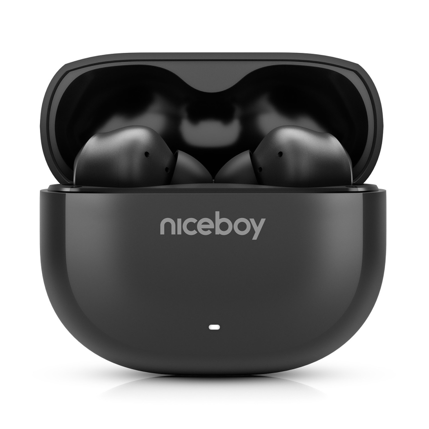Niceboy Pins 4 - Langaton earphones kanssa ANC 400 mAh + 2x 50 mAh IPX4 musta