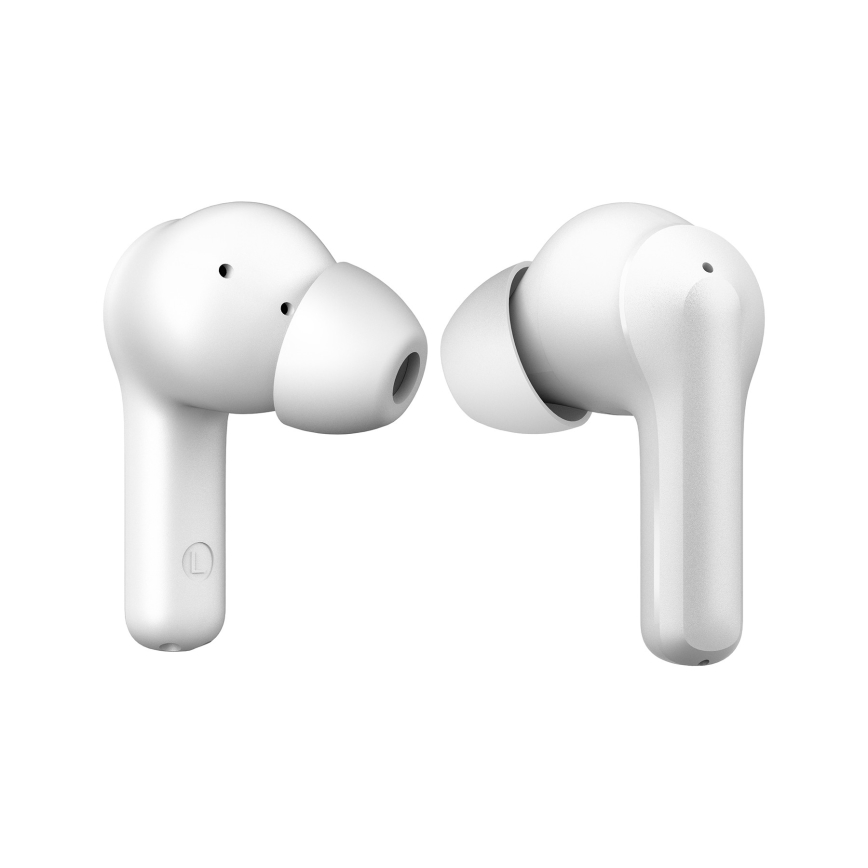 Niceboy Pins 4 - Langaton earphones kanssa ANC 400 mAh + 2x 50 mAh IPX4 valkoinen